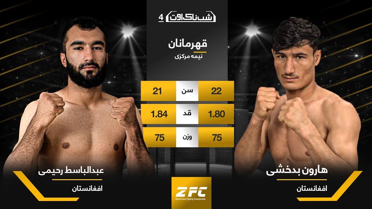 ZFC4 / Abdul Basit Rahimi vs Haroon badakhshi  / FullFight