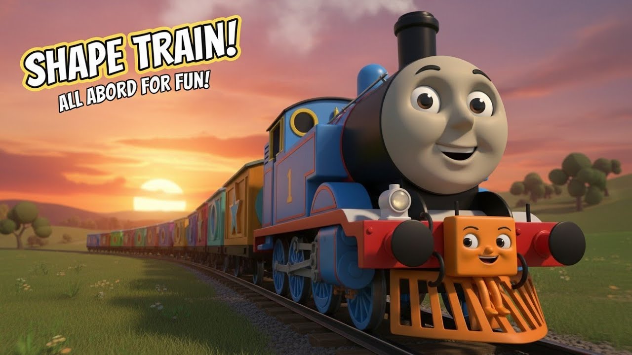 The Happy Shape Express! 🚂 | A Fun Learning Video for Toddlers & Kids | Circle, Square, Triangle