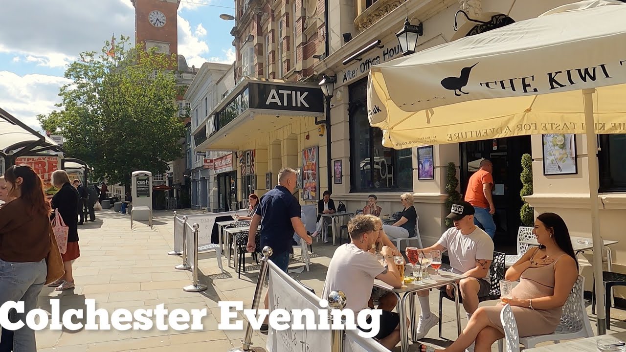 COLCHESTER EVENING WALK ON  SATURDAY|| UNITED KINGDOM ||  4K[HDR]#ukstreetwalker#trending#Youtube