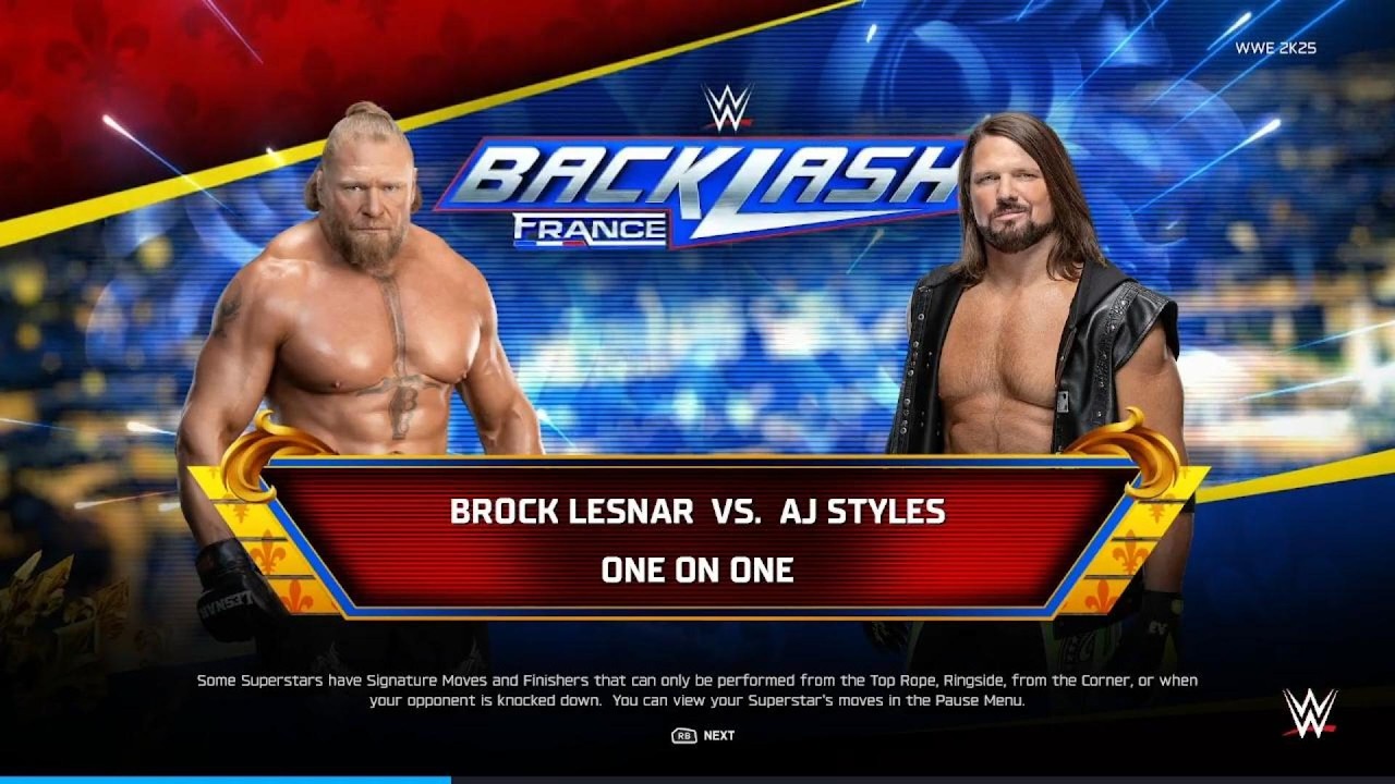 WWE 2K25 AJ Styles vs Brock Lesnar | Backlash 2026