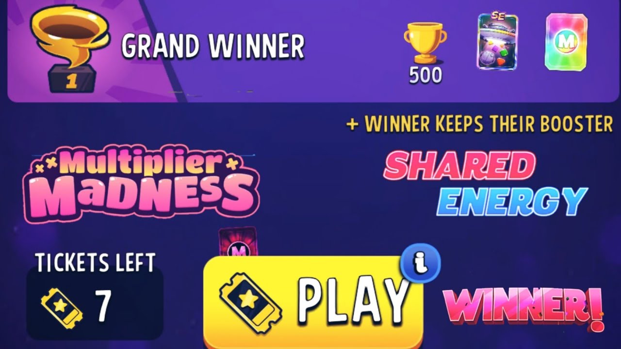 ticket 🎟️ match rumble multiplier madness 15 players grand winner | rumble multiplier madness