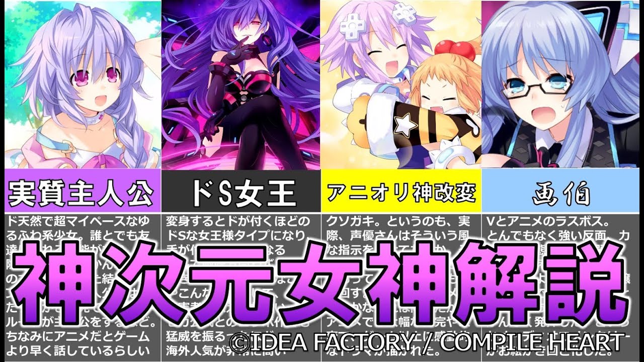平行世界はキキカイカイ！これを見ればアニメもわかる！キャラ解説③神次元の女神編【ゆっくり解説ネプテューヌ】