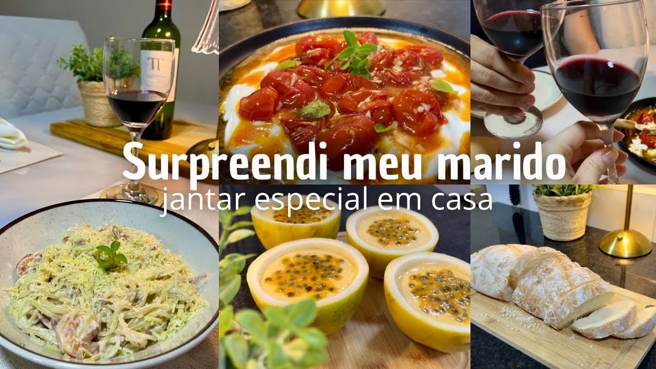 SURPREENDI MEU MARIDO | jantar especial completo em casa 