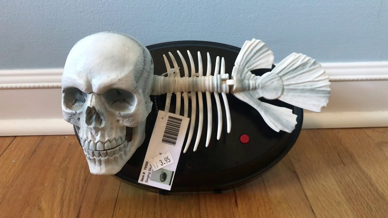 Gemmy Animated Singing Skull Fish (Unreleased Prototype) Billy Bass Parody