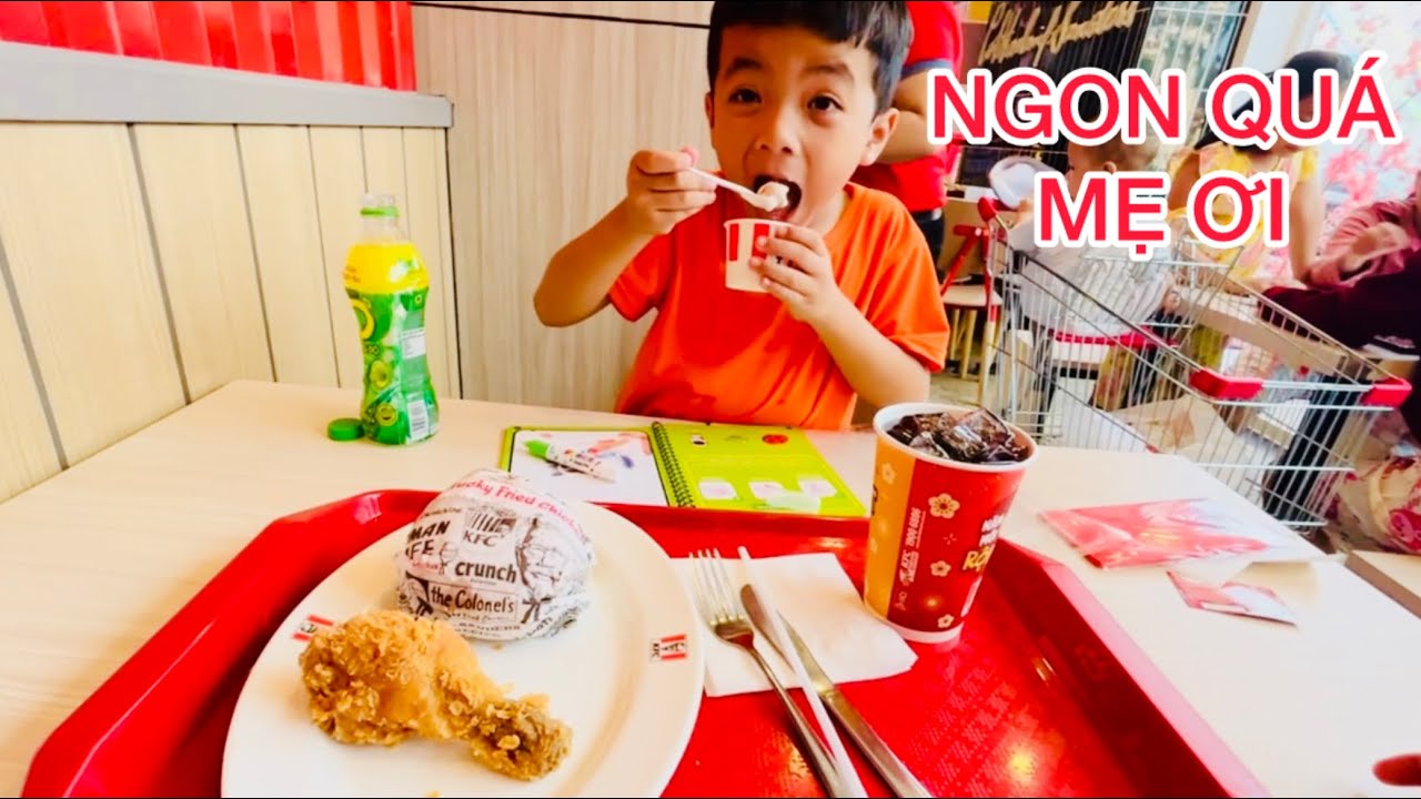 Mẹ Dẫn Đăng Đi Siêu Thị Go Chơi Ở Khu Vui Chơi Và Ăn Gà Rán Kfc, Bánh Hamburger Ngon Quá