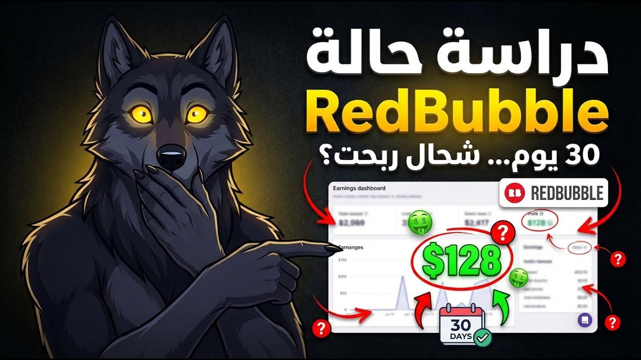 RedBubble Case Study 🤐/ جربت ريدبابل لمدة 30 يوم شحال ربحت؟ 🤑