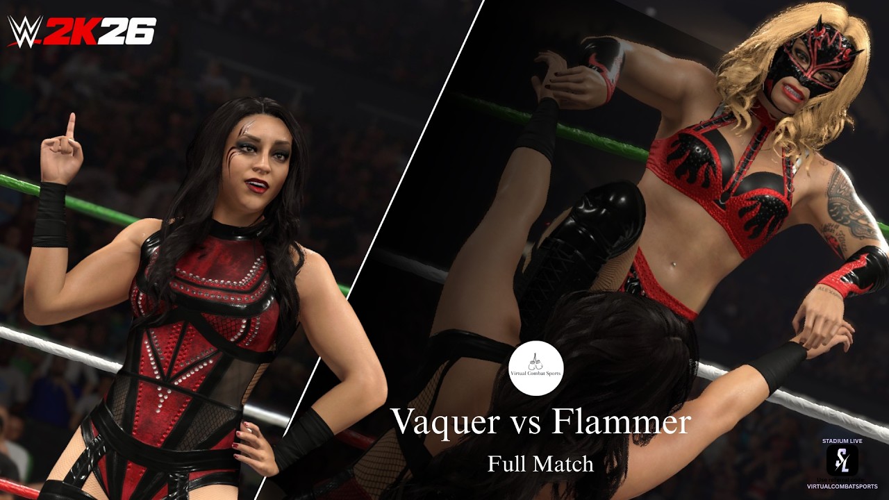 Стефани Вакер против Леди Фламмер | Полный матч WWE 2K26