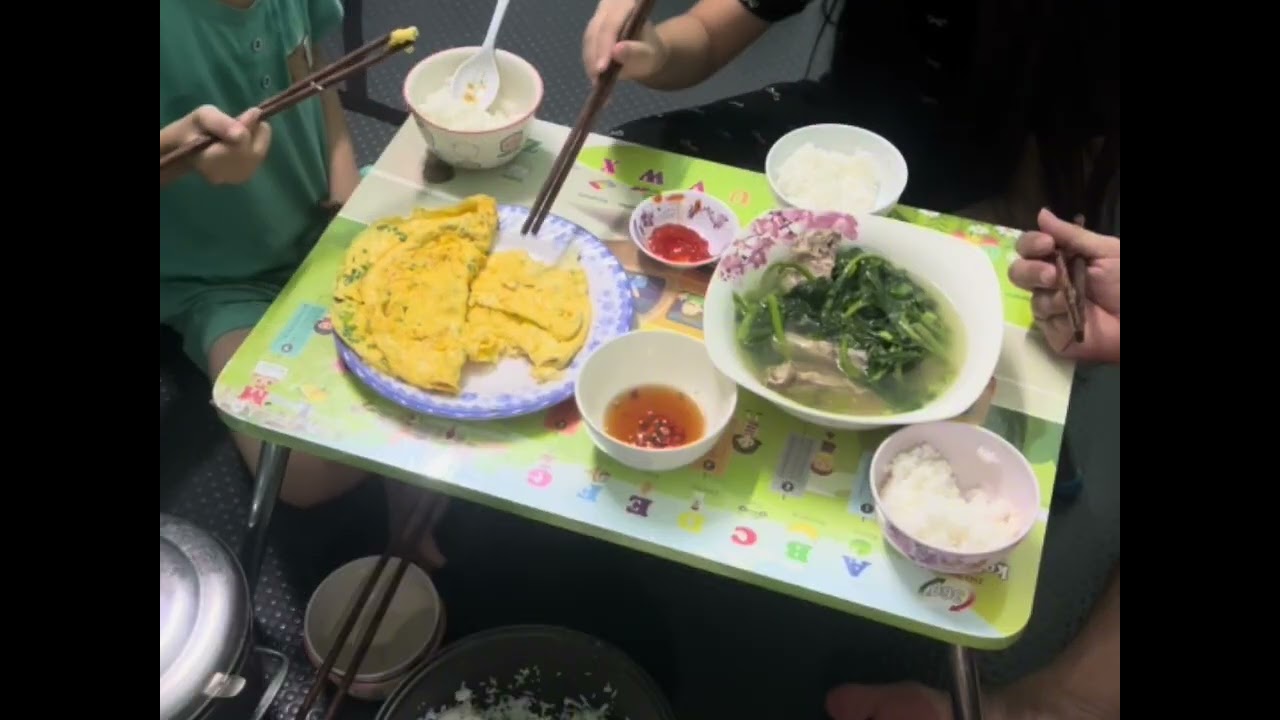 Nấu cơm và ăn cùng con là hạnh phúc p456#cooking #food #amthuc 