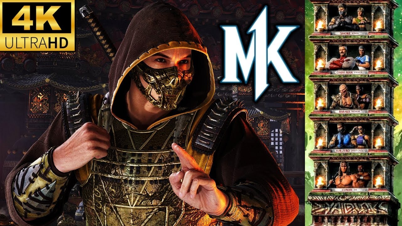 MK1 *SCORPION* MK2 MOVIE SKIN KLASSIC TOWER GAMEPLAY!! (STRYKER AS KAMEO) 4K 60 (MORTAL KOMBAT 1)