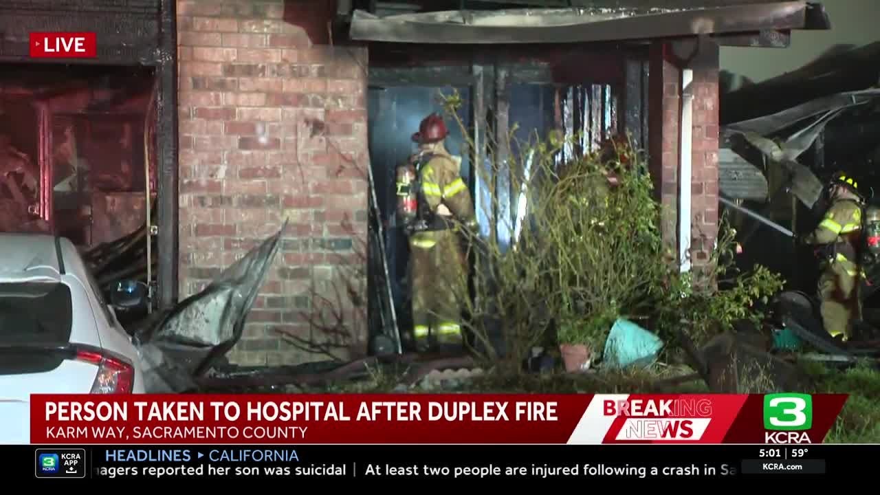Sacramento County fire leaves 2 in hospital, officials say