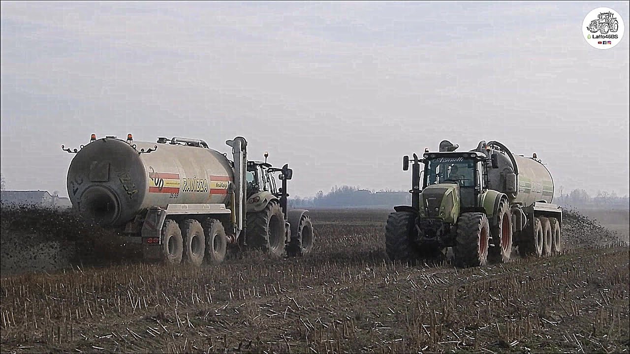 2 Deutz TTV & 1 Claas Axion + 3 Ravizza MaxiCargo - Agromeccanica Assanelli - Slurry manure 2019