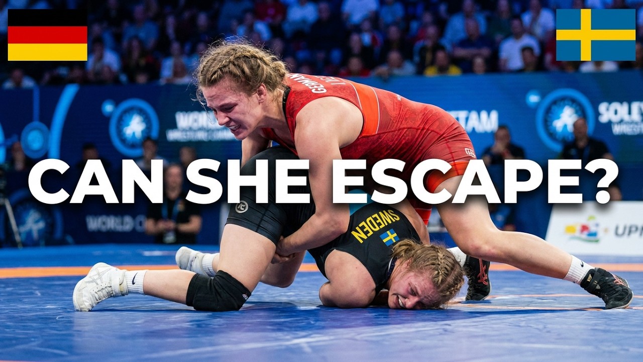 Intense Women's Wrestling Pin Struggle - Germany x Sweden