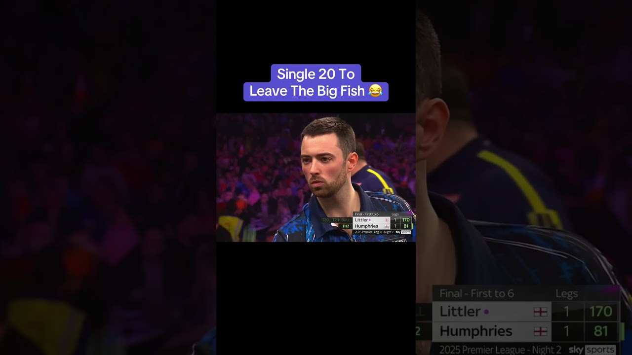 Cheeky from Luke Littler 😂🎣 #darts #pdc #premierleaguedarts #lukelittler #bigfish