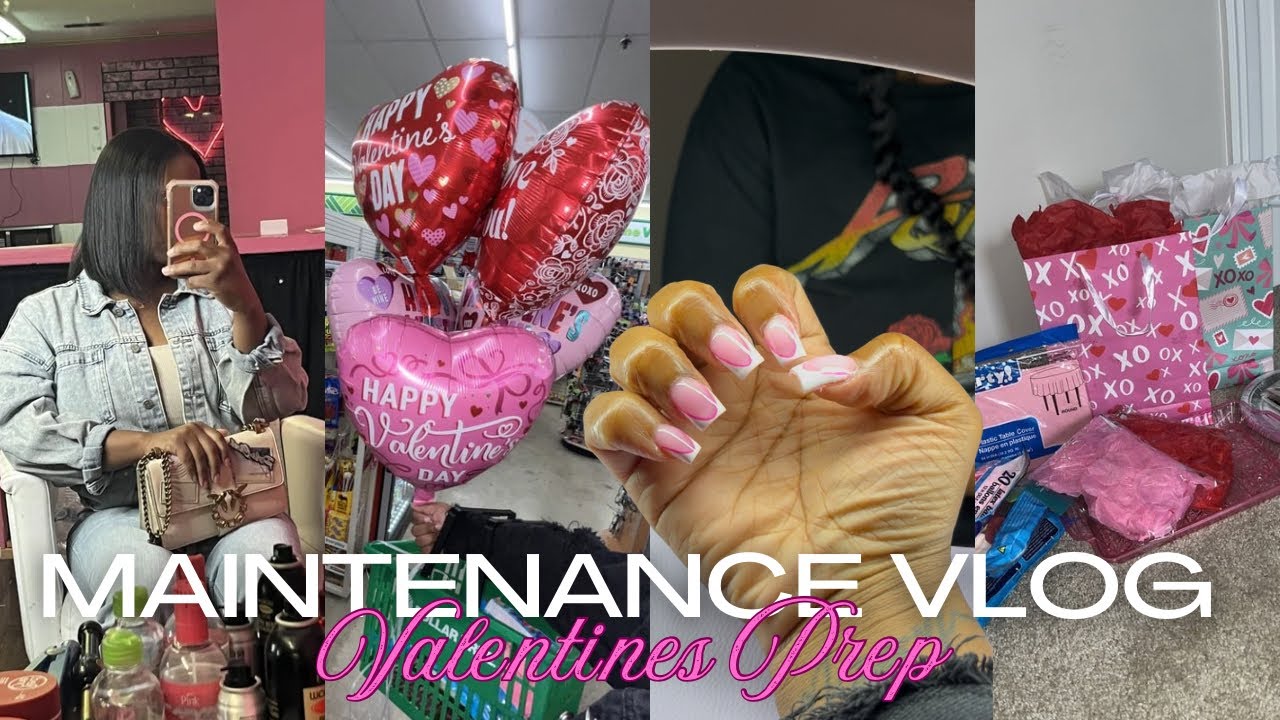 Maintenance Vlog: Valentines Prep 💘 | I got a silk presss, nail appt, shopping & more!