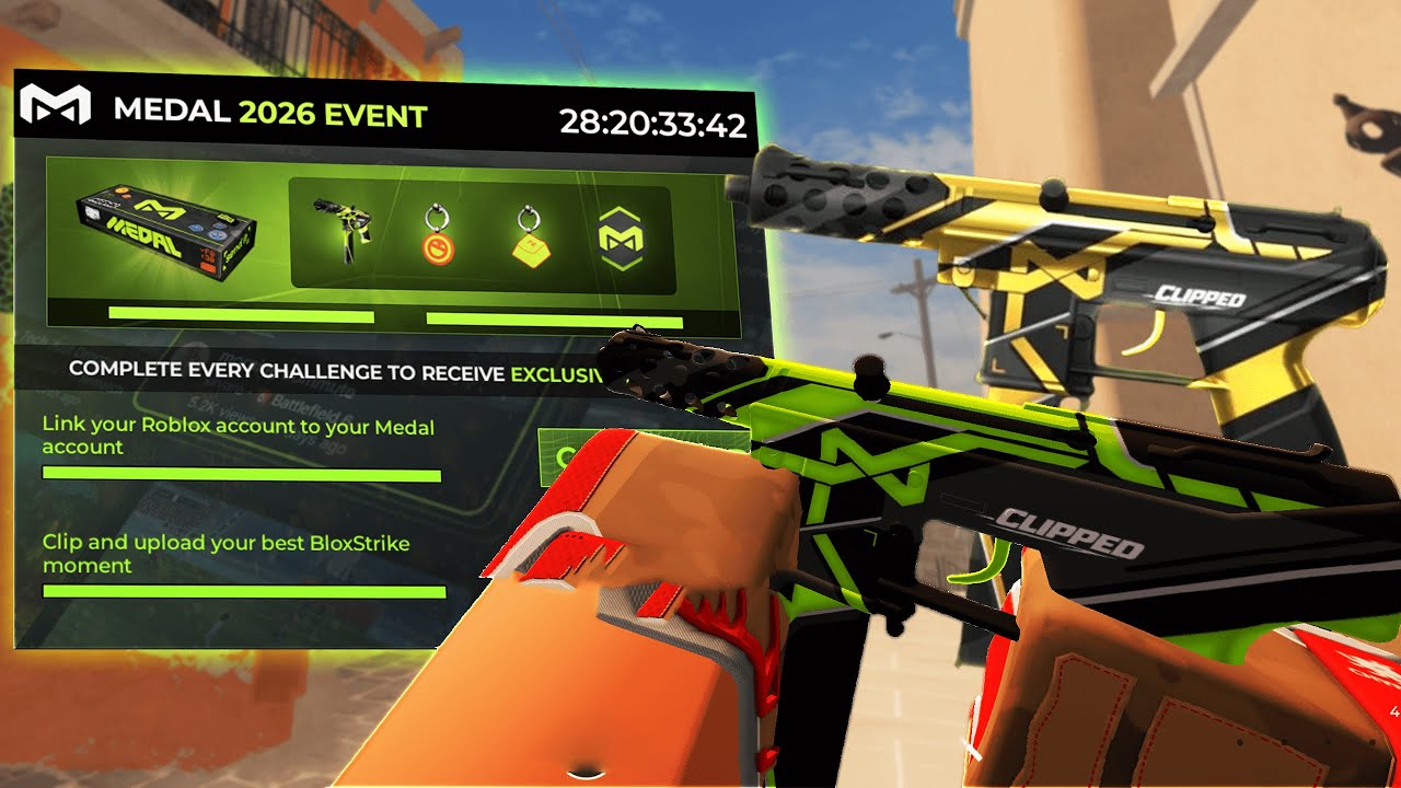 КАК ПОЛУЧИТЬ TEC-9 С MEDAL.TV! | Blox Strike
