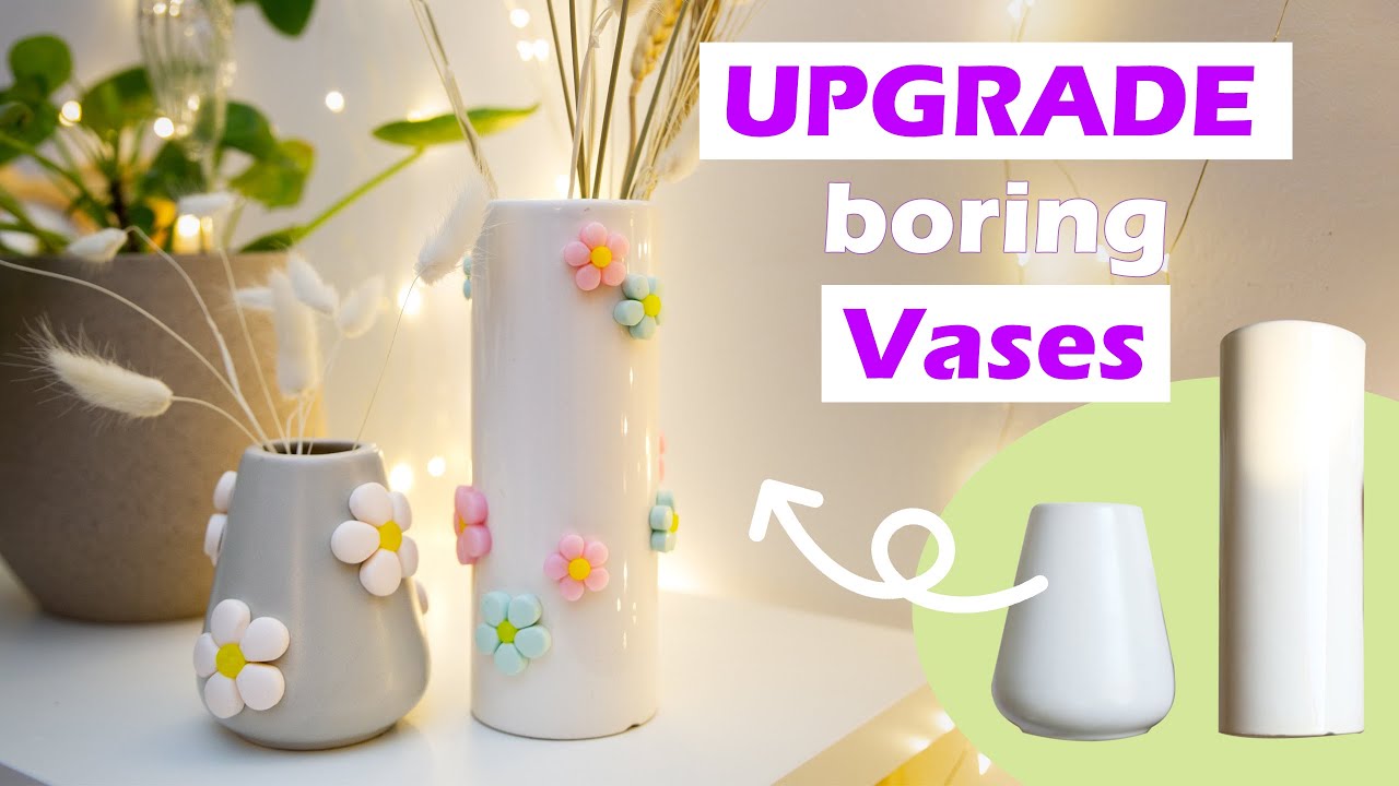DIY Easy Polymer Clay Flower Vase - Cheap, Fast and Cute!