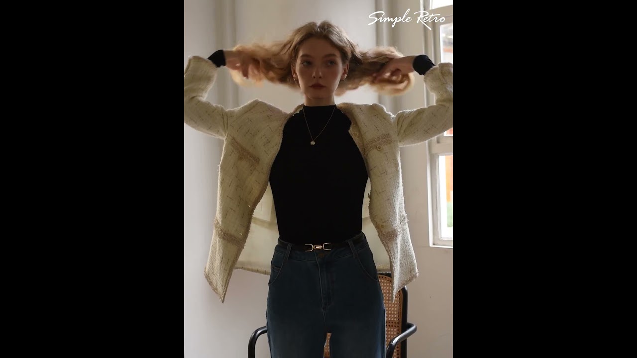 Simple Retro | Julissa Vintage Braided Tweed Jacket | Pre-Fall 23