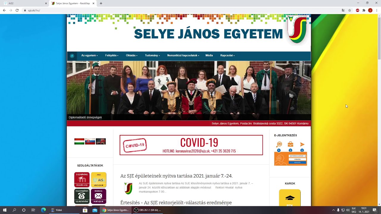 E-jelentkezés