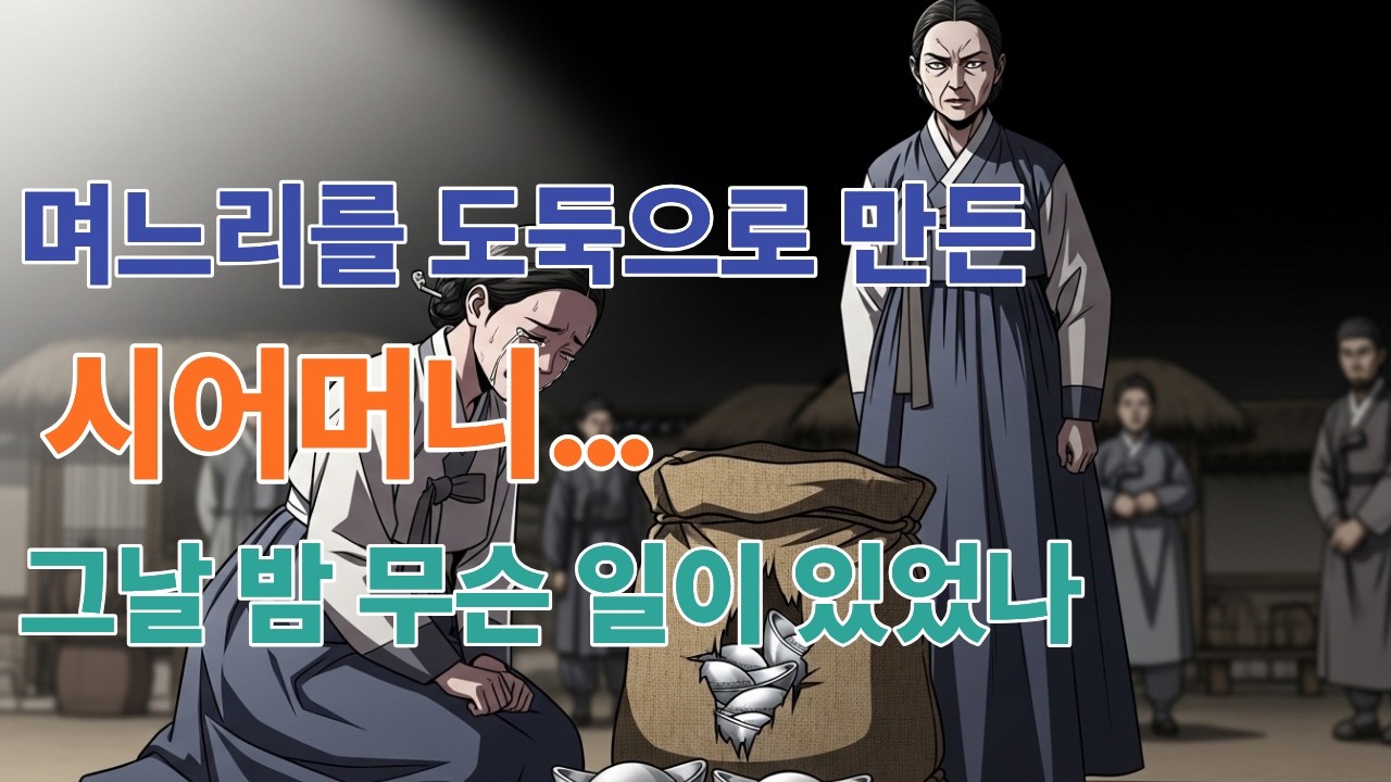 마을 사람들 앞에서 '도둑 며느리'라 외친 시어머니의 숨겨진 사랑 | 감동 야담