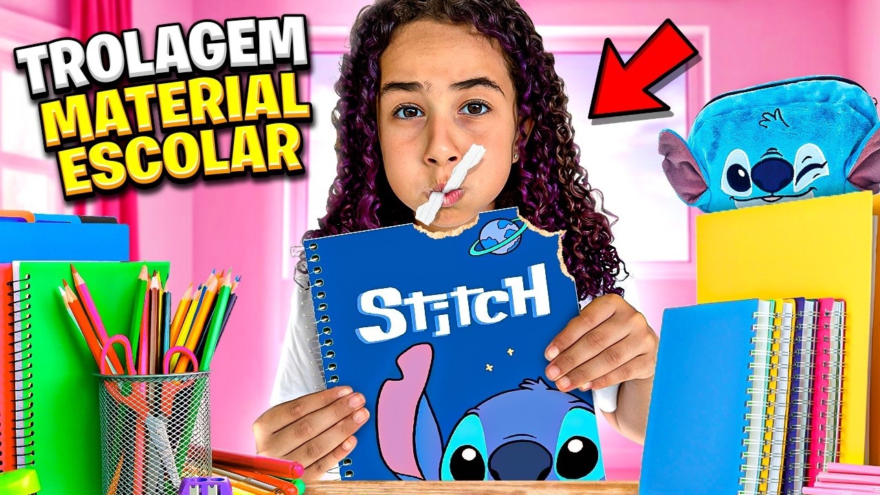 COMI MATERIAL ESCOLAR NA FRENTE DA MINHA FAMILIA  *trolagem na mansão da SOPHIA