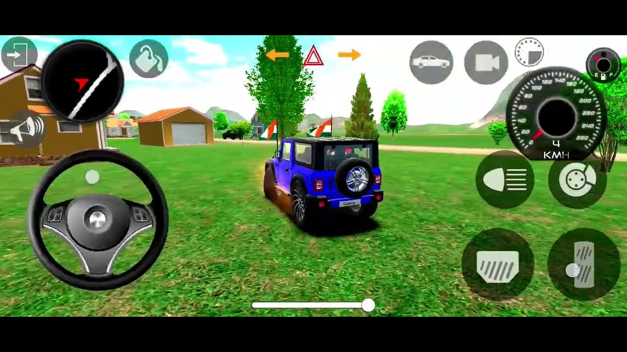Modified Mahindra thar 😈thar game 😈gadi wala game 😈stunts video 😈gaming video 