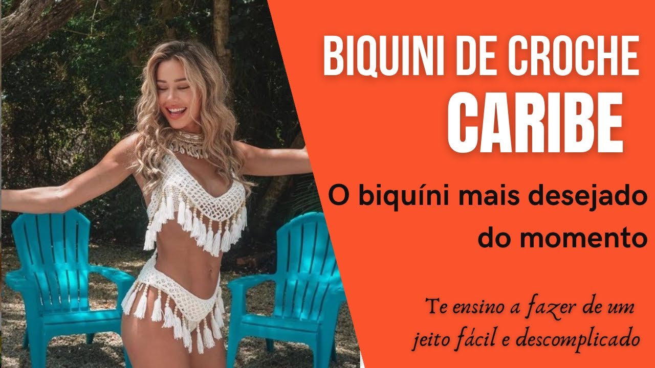 Biquíni de Crochê Caribe Passo a Passo - Calcinha