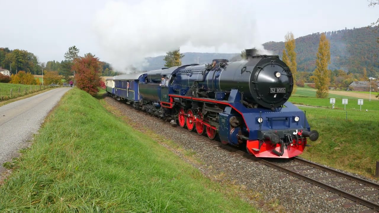 Phönix aus der Asche: 52 8055 im Herbst zurück auf der Strecke Singen–Etzwilen