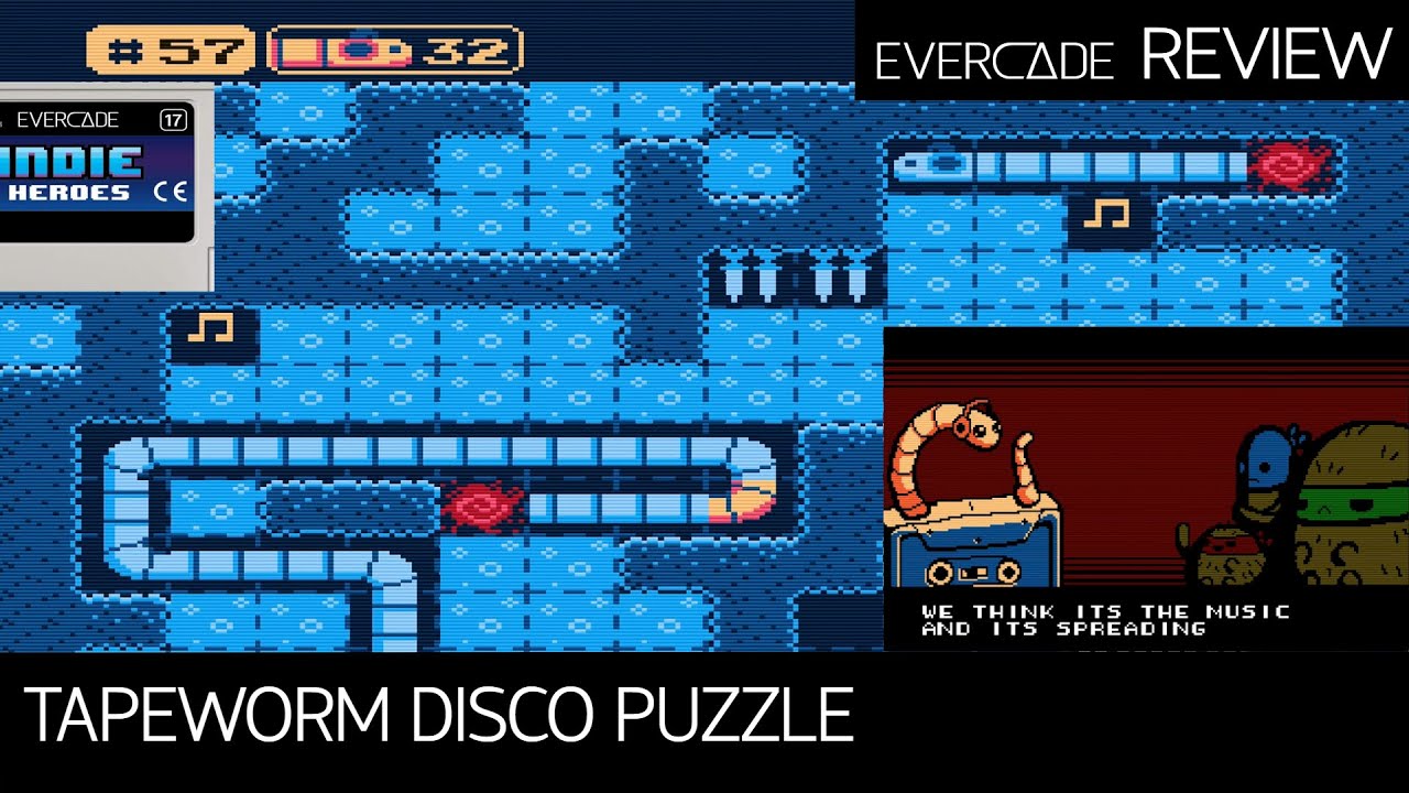 Funky puzzle fun! TAPEWORM DISCO PUZZLE | Evercade Review (Indie Heroes Collection 2)