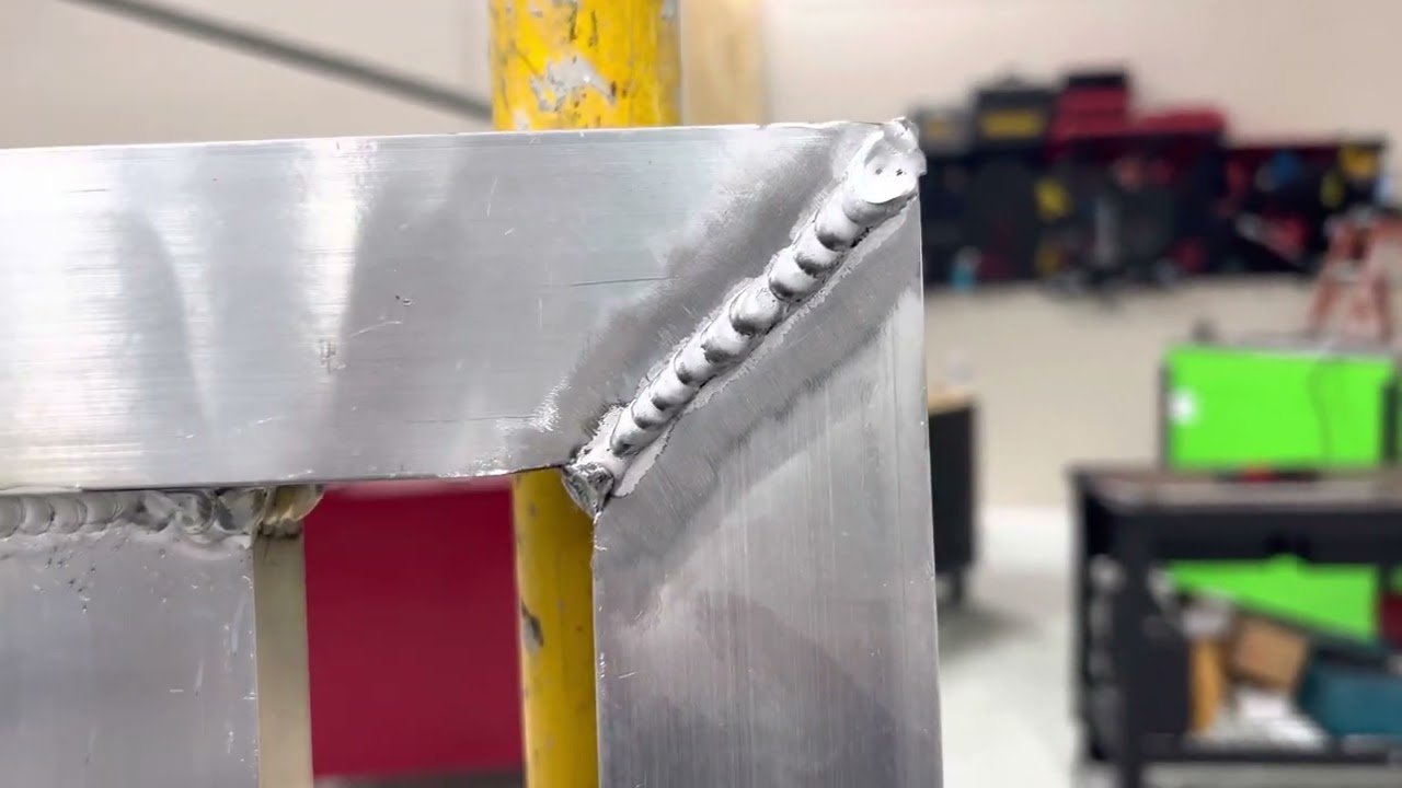 Building aluminum gates with Miller 350P push pull pulse mig 255 welding