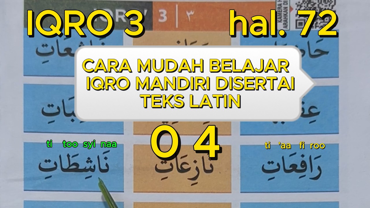 BELAJAR IQRO 3 HALAMAN 72 IQRO WARNA BAGIAN 4