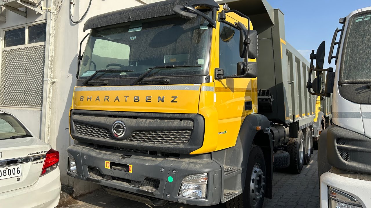 BharatBenz 2826 Tipper BS6 Phase-2 2024 Model Review भारतबेंज़ 10 टायर टिप्पर