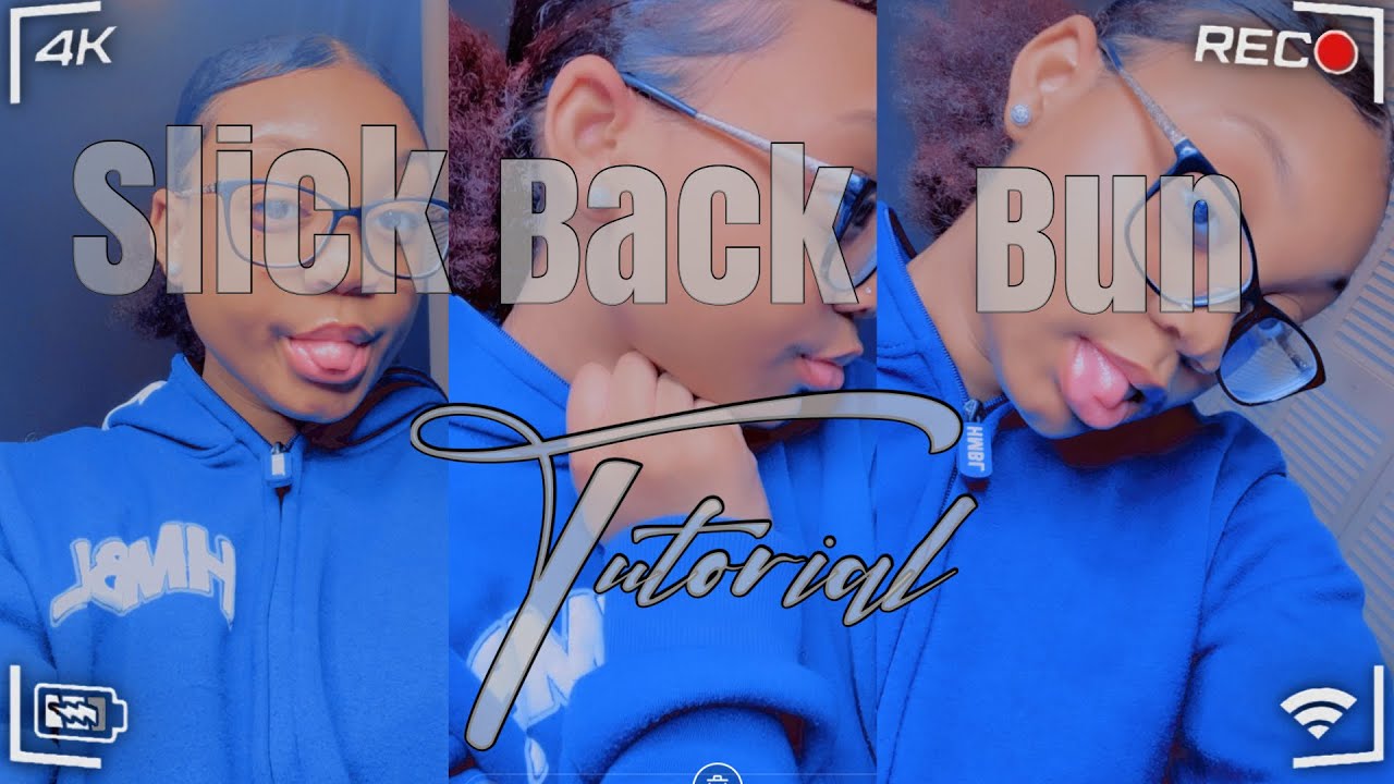 SLICK BACK BUN W SWOOP *Natural Hair* 
