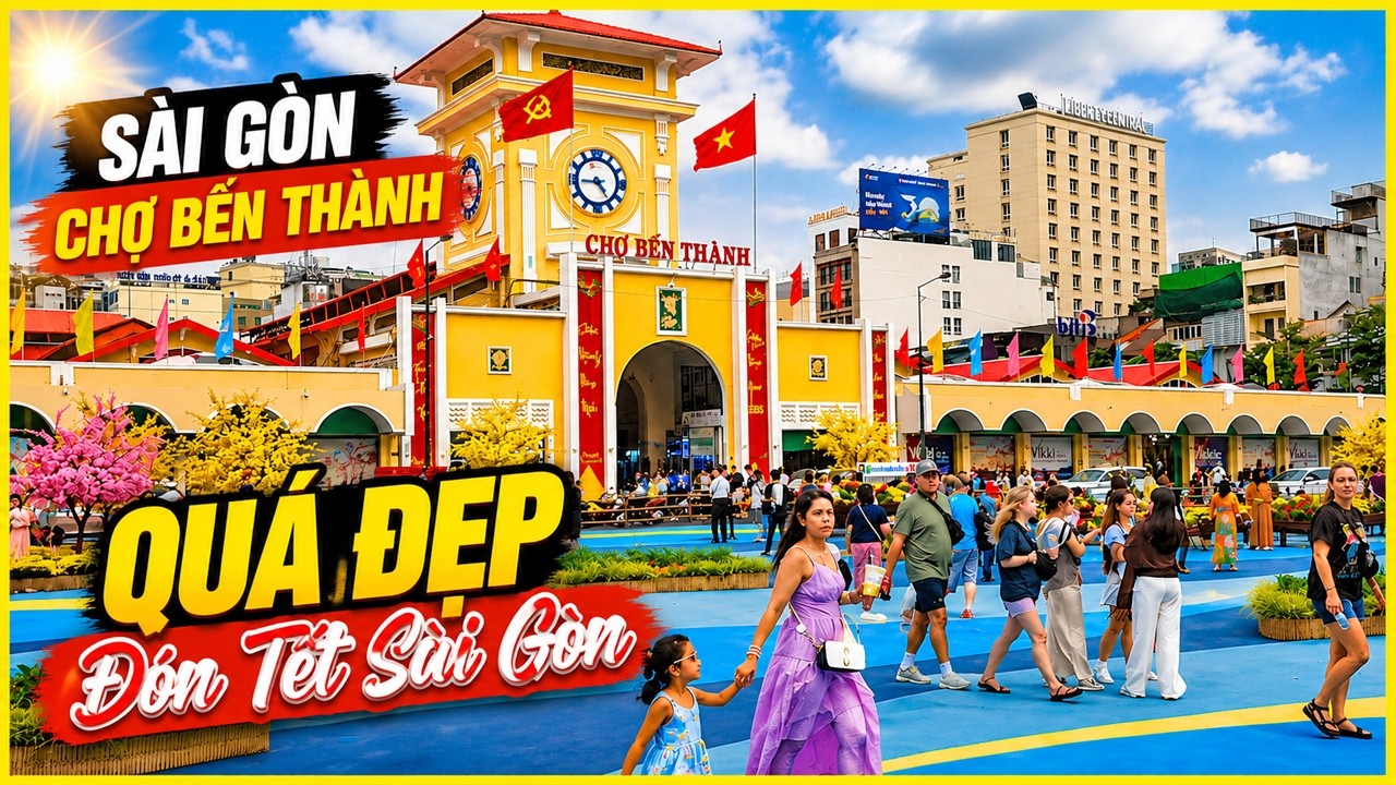 Bến Thành Đông Nghẹt Khi Mở Rào Đón Tết Sài Gòn 2026