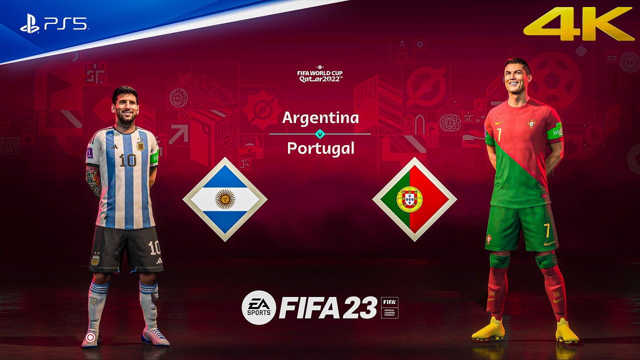 FIFA 23 - Argentina vs. Portugal Ft. Messi, Ronaldo, | FIFA World Cup Final | PS5™ Gameplay [4K60]