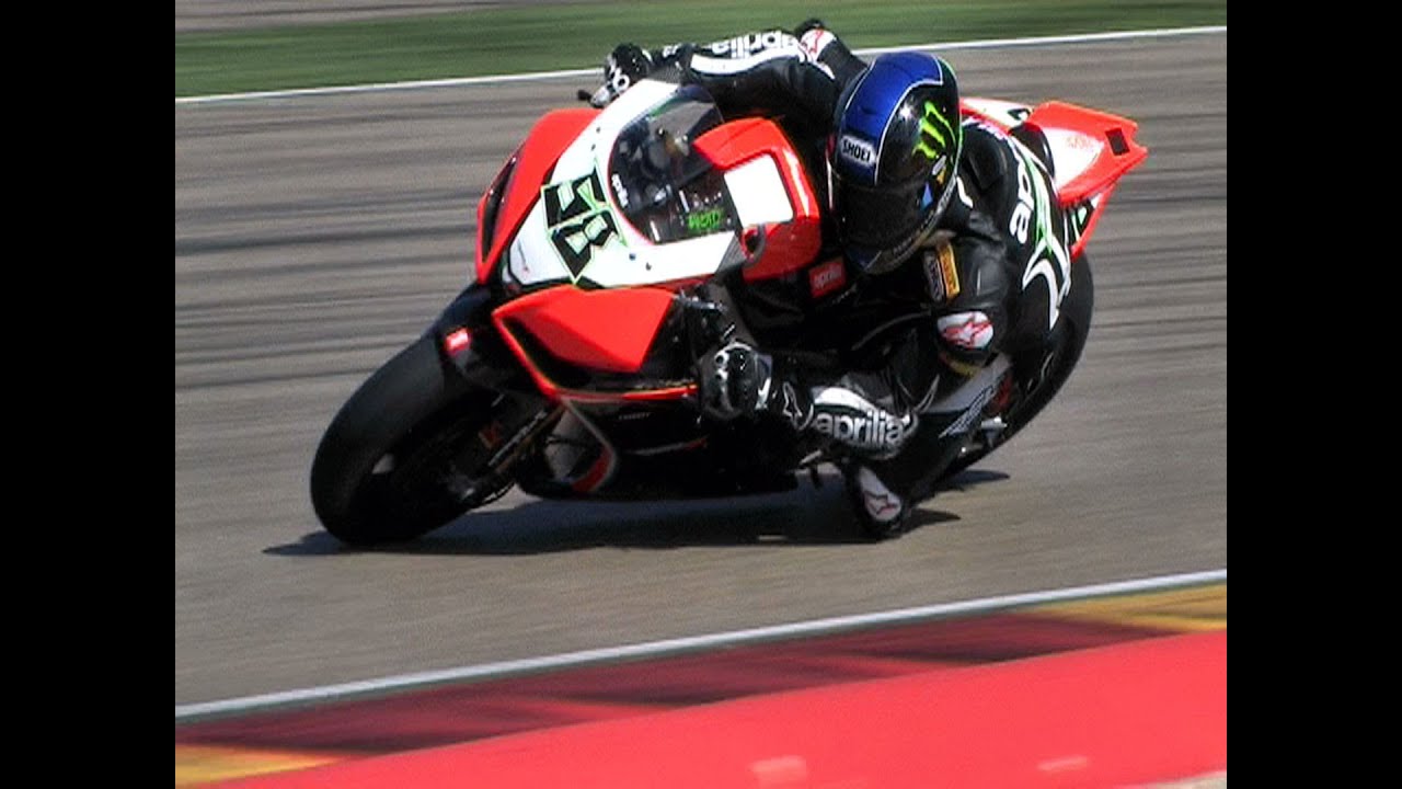 Eugene Laverty Aprilia RSV 4 R Motorland Aragon SBK Track Test Day