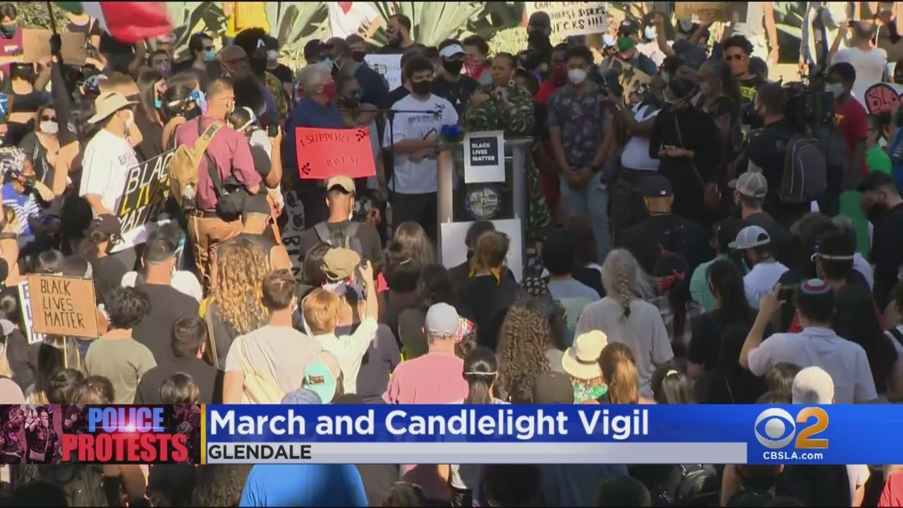 Hundreds Call For End To Racial Injustice During March, Candlelight Vigil In Glendale