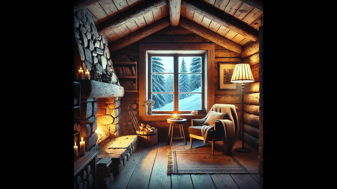 Sleeping in a Cozy Mountain Hut | Mountain Ambience for Deep Sleep | NO ADS