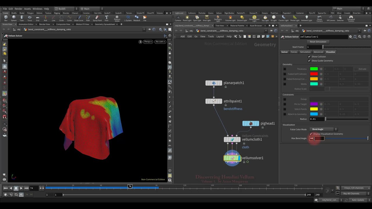 Discovering Houdini Vellum 1 : Les03 - Bend properties_a