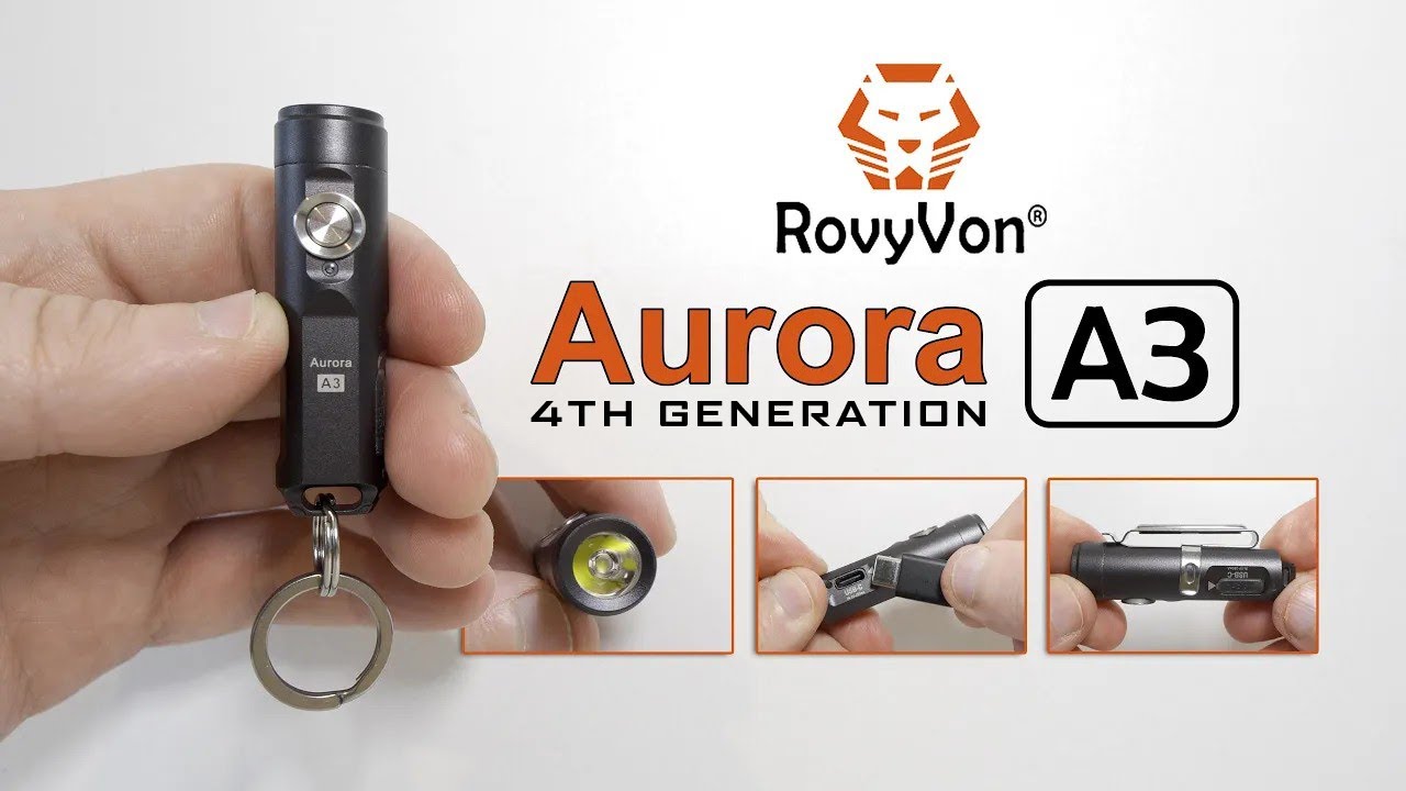 RovyVon A3 [4th Gen] Keychain light - 650 lumens with Type-C charging