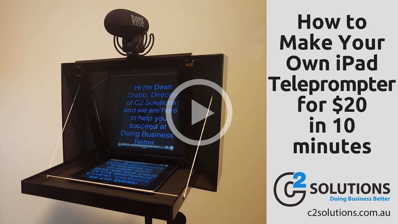 How to Make Your Own iPad Teleprompter for $20 in 10 minutes