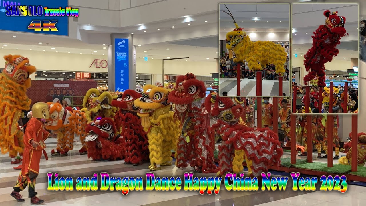 Lion and Dragon Dance Performance 23,01,2023 at AEON1 Cambodia