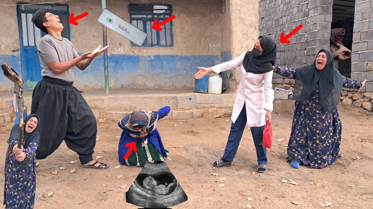 The doctor came and confirmed that the husband's wife was pregnant.