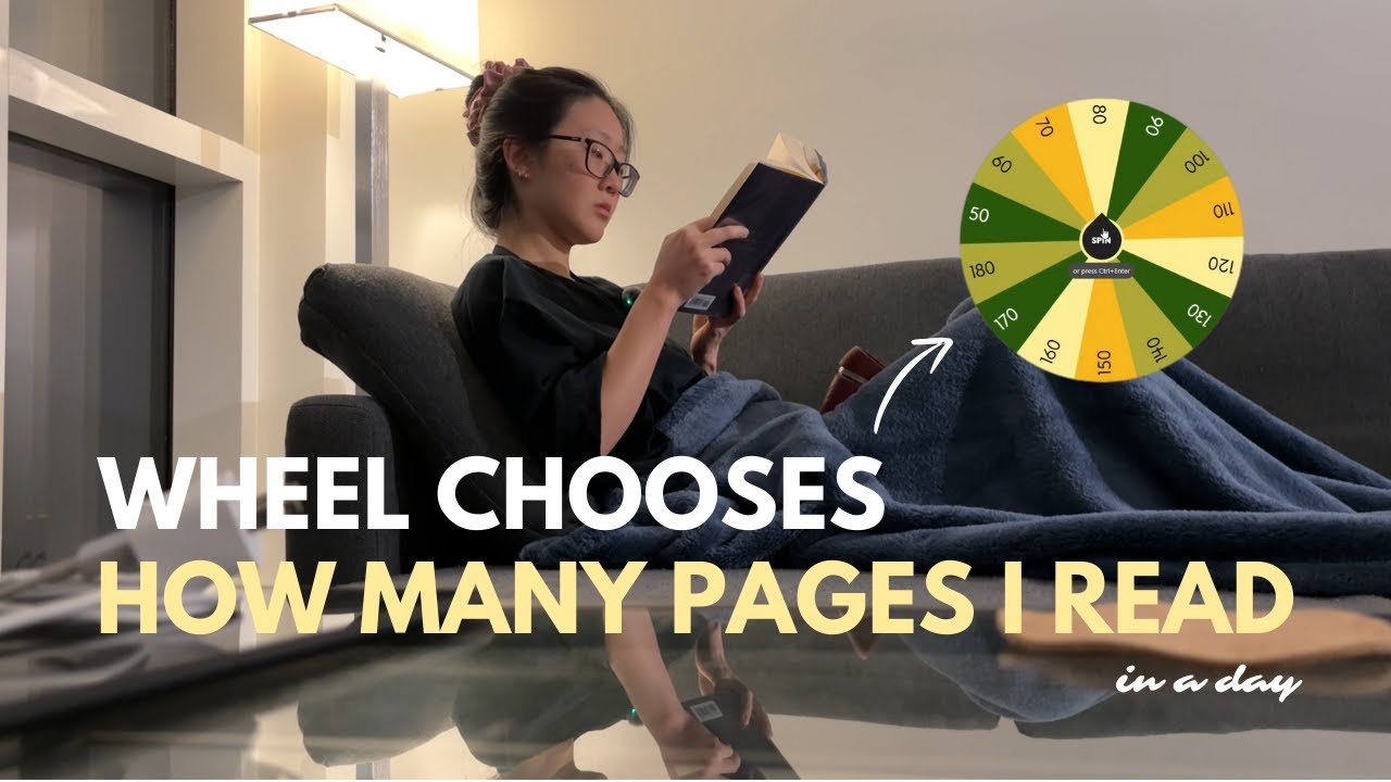 wheel chooses how many pages i read in a day 📖✨| bookmas day 11