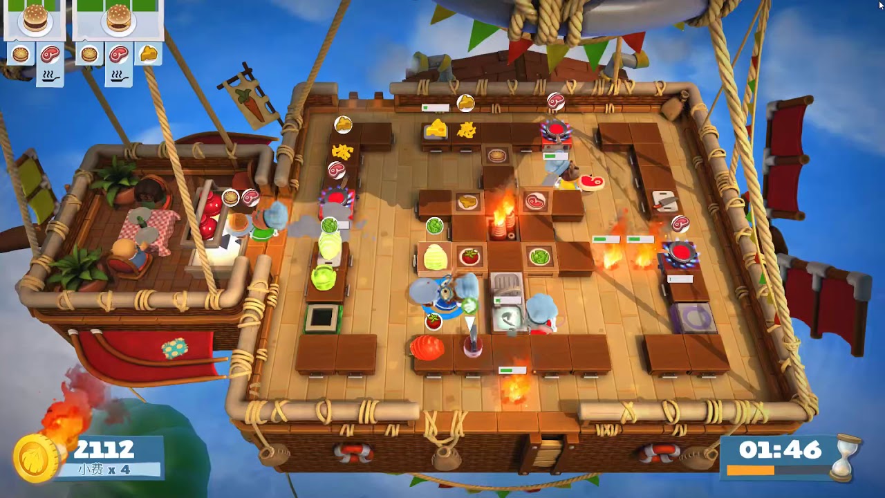 Neat kitchen for four cooks ヾﾉ≧∀≦)o