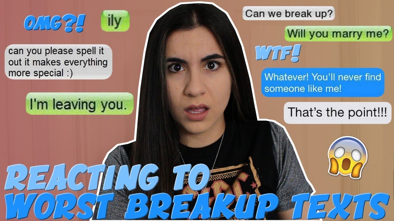 Reacting to the WORST Breakup Texts EVER | Just Sharon