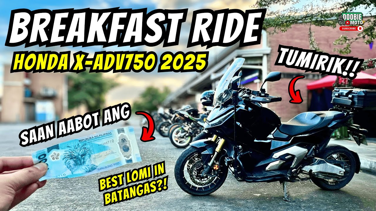 BREAKFAST RIDE! Honda X-ADV 750! 2nd Best Lomi in Batangas Ride + Sampaloc Twisties! | Motovlog