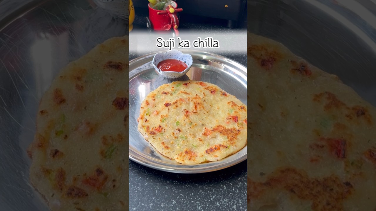 Suji ka chilla /healthy breakfast recipe #suji #shorts #samosa #chilla #recipe