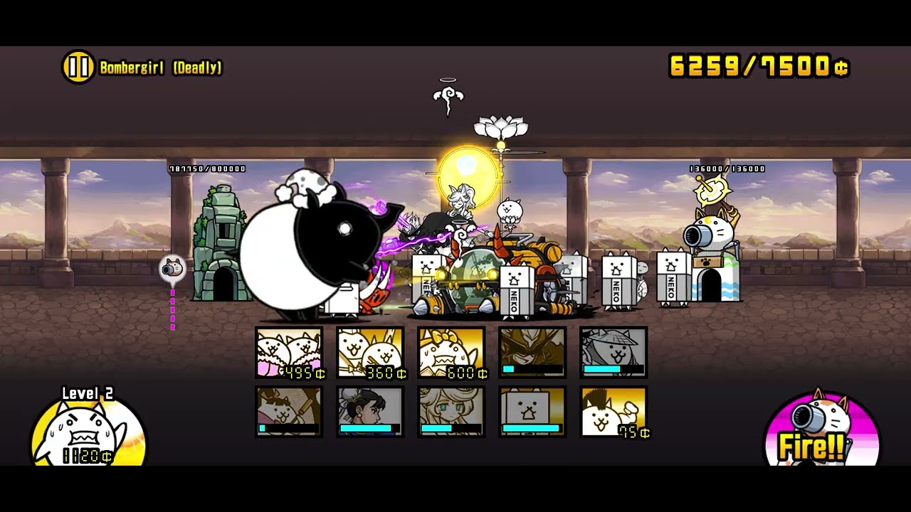 The King & The Maiden, Bombergirl (Deadly), uber carried. Battle cats v15.1