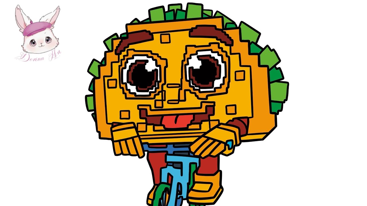 How to draw Tacorita Bicicleta from Steal a Brainrot (Roblox) - Step by Step