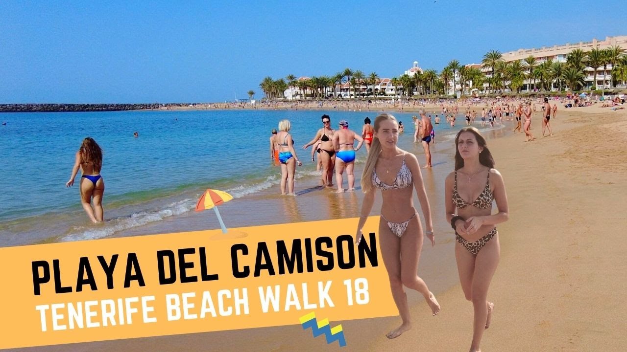 🏖 Tenerife Beach Walk Playa del Camison / Walking Girl 18